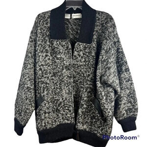 Tony Lambert Vintage Oversized Wool Knit One Button Cardigan/Jacket Size Small